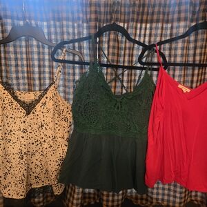 Stylish Women's Camisole Set - Black, Green, Red